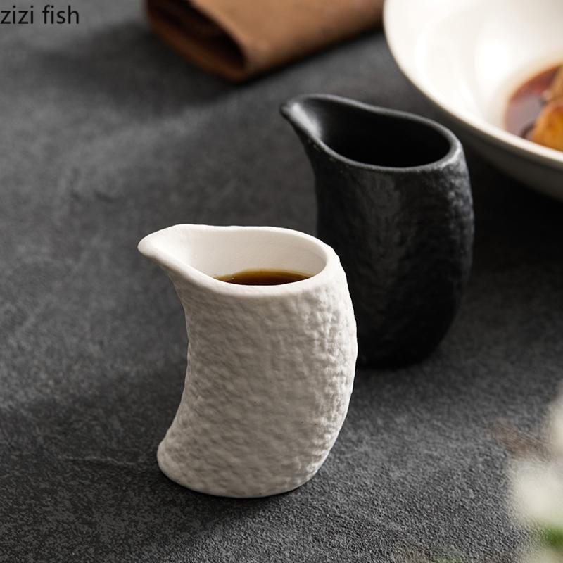 Keramikmilchbecher Espressotasse Milchkännchen Kleines Milchglas Milchkännchen Westlicher Stil Soßenbehälter Tassen mit schmaler Tülle Zuckerdose