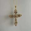 Dark Gothic Cross Pendant Necklace For Men And Women With Zinc Alloy Chain Jewelry Accessory