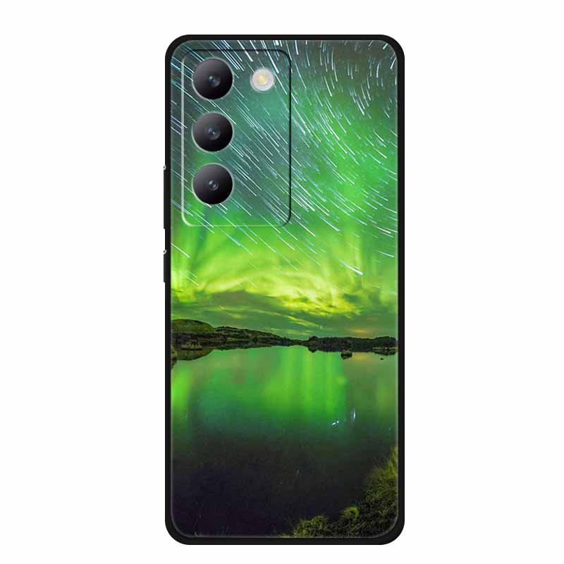 Für vivo V40 SE Hülle Luxus TPU Weiches Silikon Handy Rückabdeckung für vivo V40 SE 5G Schutz Stoßfest Blumen Mädchen Niedlich Hülle