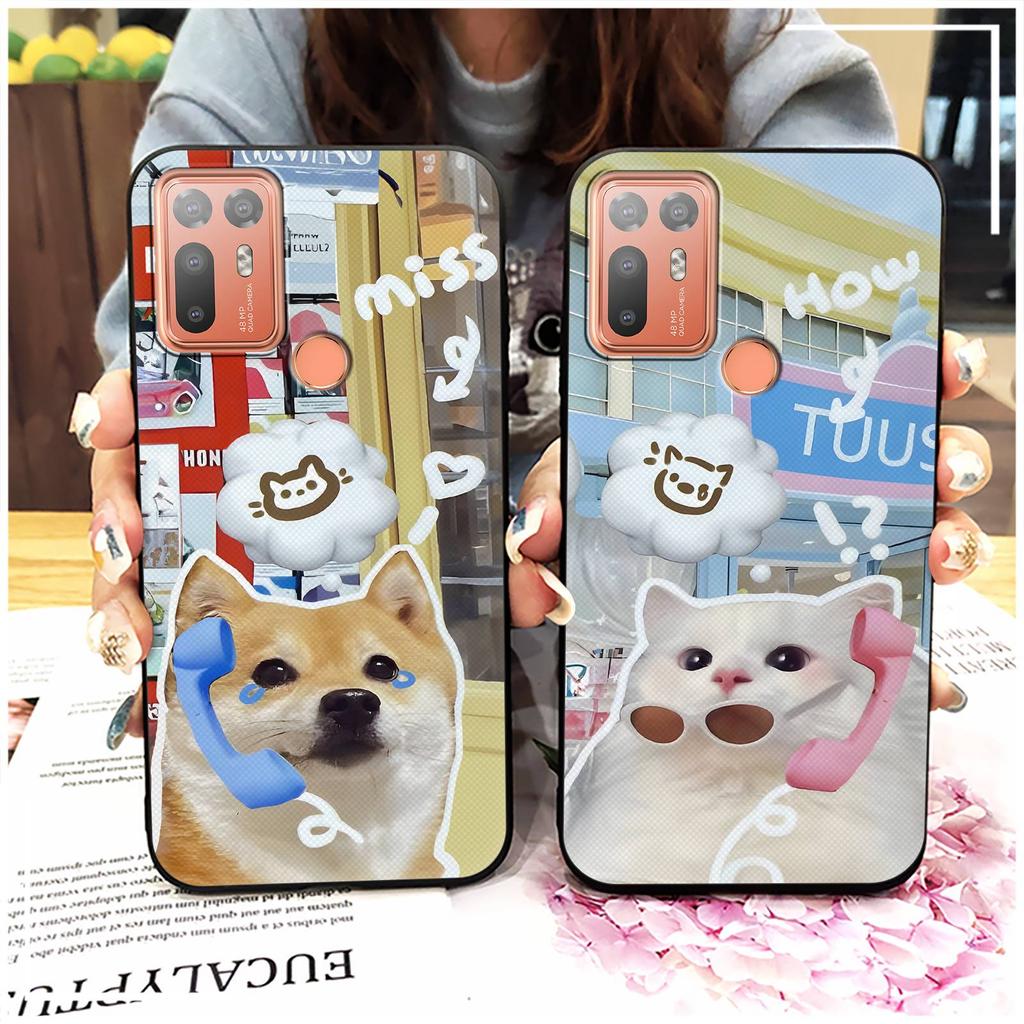 Cute Dirt-resistant Phone Case For HTC Desire 20 Plus/D20+ Couple Waterproof Soft Case Durable Cartoon Full Wrap TPU