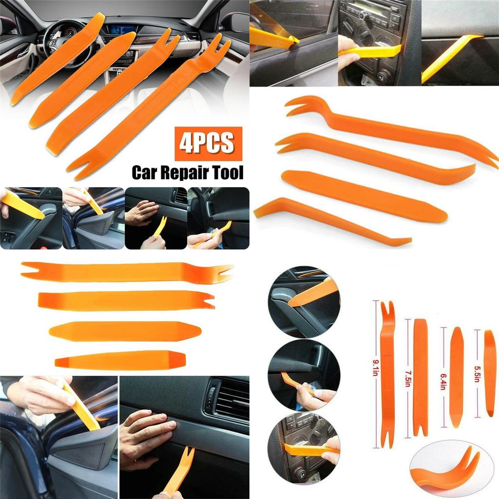 Rugged And Durable 4pcs Car Trim Removal Tool Kit For Interior And Exterior Panels