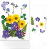 Diy Handmade Embossed Bookmarks 6 Colors Dried Flower Embossing Kit Dried Flower Hand Paste Face Makeup Leaf Veins Dried Flowers