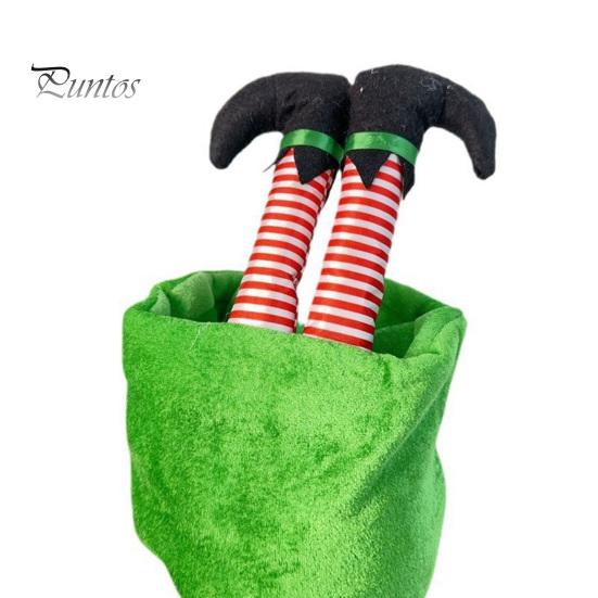 Christmas Hat Cartoon Fake Leg Gift Box Shape Bow Decor Photo Prop Headdress Thick Winter Hat Holiday Gift Headwear Festival Costume Prop