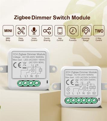 Módulo de Interruptor Dimmer Inteligente Wifi DIY Control Remoto por App Tuya/Smartlife Bidireccional Compatible con Control de Voz Alexa Google Home