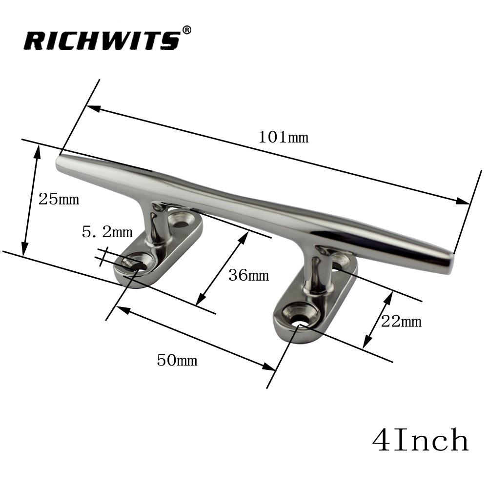 316 Stainless Steel Marine Round Cleat Bollard for Yacht Mooring