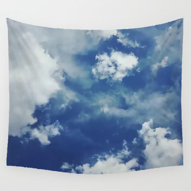 Melodious Clouds Art Tapestry Wall Hanging Artist Living Bedspread Beach Towel Hippie Bedroom Dorm Room Decoration
