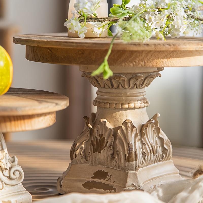 French Style Handmade Retro Wooden Display Storage Traywedding Ornaments Entrance Decorations Cake Dessert Stand Kitchen Decor
