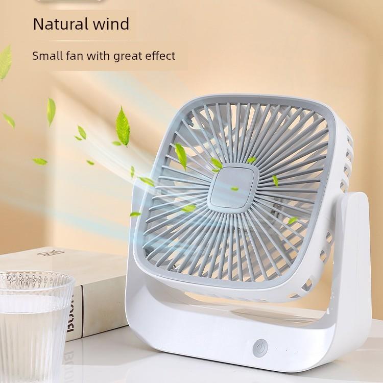 New Square-Shaped Desktop Fan, Compact Portable Fan, Mini Fan with Long-Lasting Battery Life, Desktop Fan