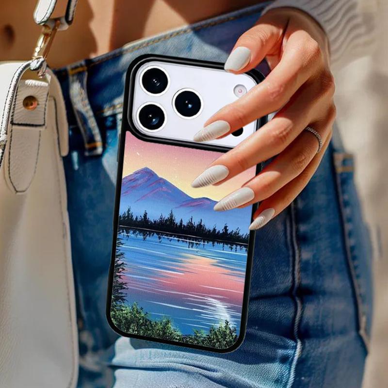 Star Lake Mountain soft Phone Case For iPhone 17 Air 14 15 13 12 Max Cover For Apple 16e 11 Pro Max Plus Coque