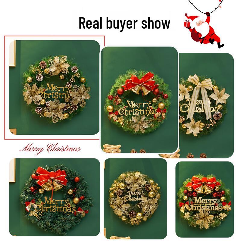 Christmas Wreath Door Hanging Decoration Set