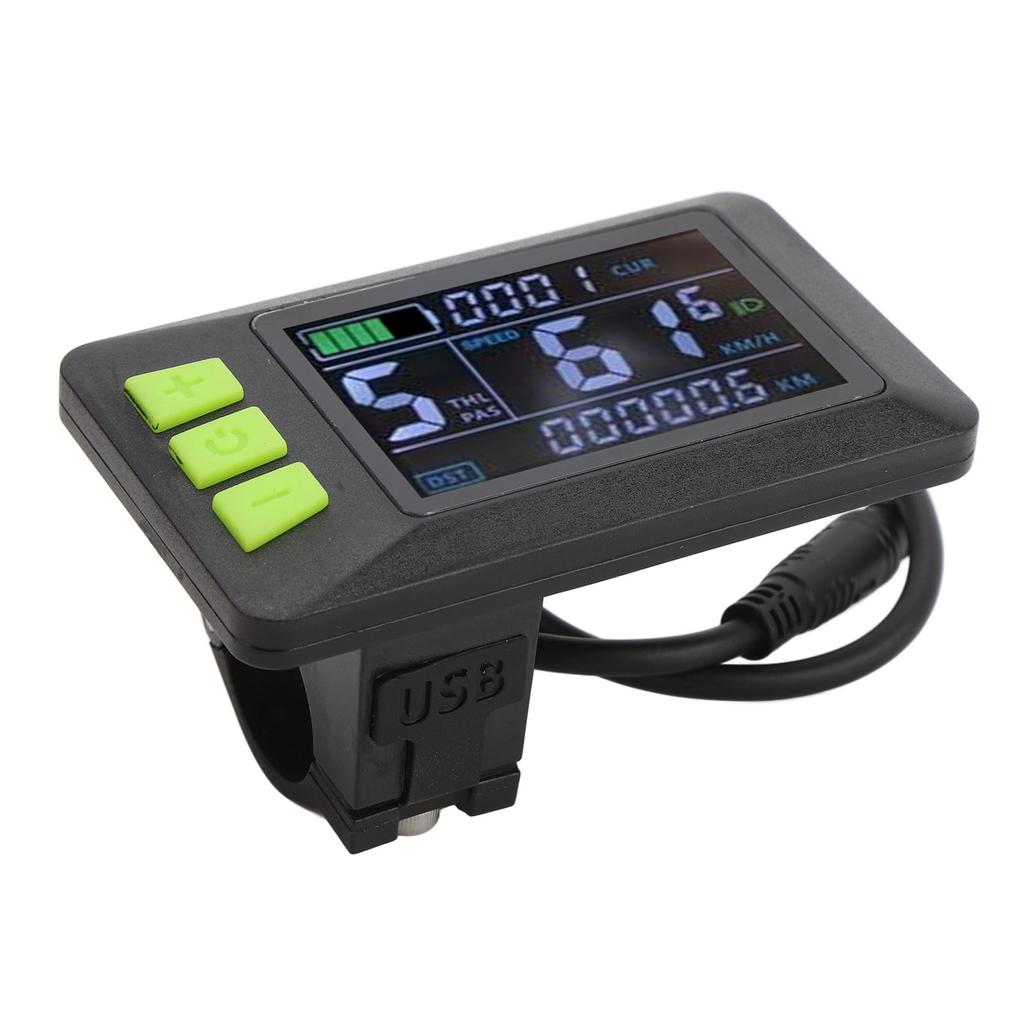 Electric Scooter LCD Display Meter 6 Pin Water Resistant Electric Scooter Display Control Panel for 24V 36V 48V 52V 60V