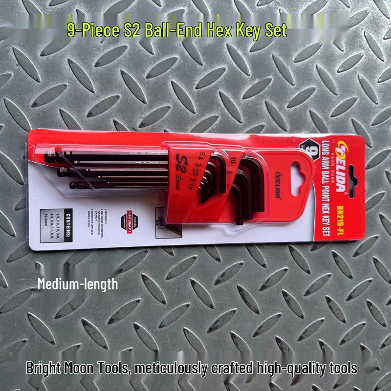 TELIDA 9-Piece Ball End Hex Key Set S2