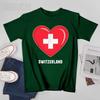 Unisex Unisex Switzerland Flag Swiss Tshirt Tees Oneck T Shirts WoUnisex Boys 100 Cotton TShirt