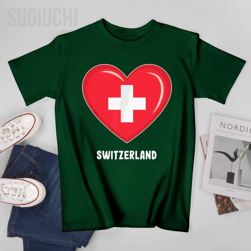 Unisex Unisex Switzerland Flag Swiss Tshirt Tees Oneck T Shirts WoUnisex Boys 100 Cotton TShirt