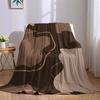 Brown Tone Curved Flannel Blanket Warm Soft Halloween Christmas Couch Warm Cozy Decorative Decor Gift For All Season