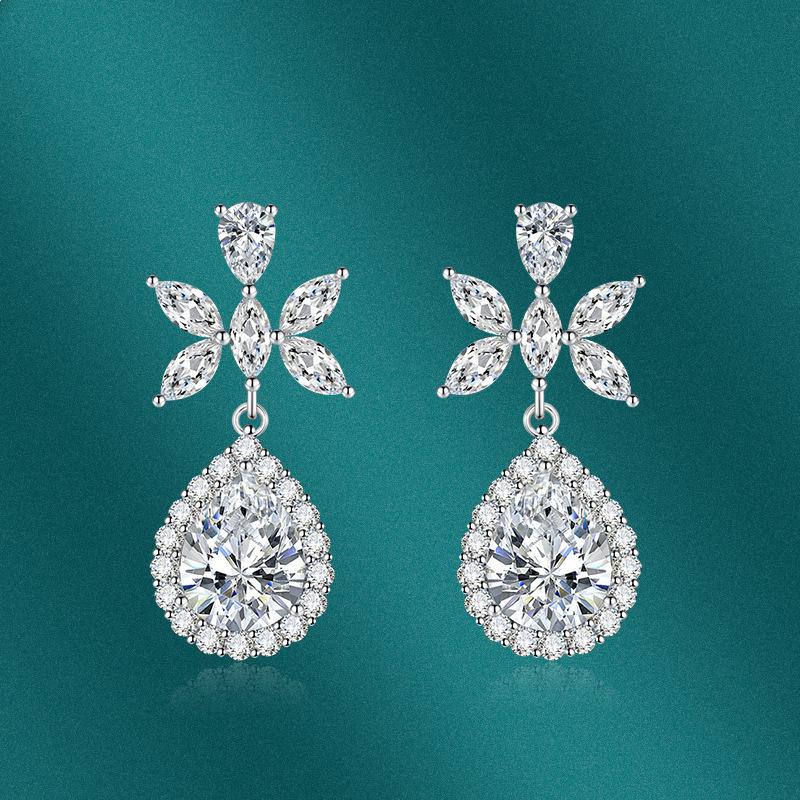 

Серьги SACE GEMS, серьги-капли для женщин, подарки на свадьбу белый