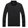 Autumn New Mercerized Cotton Men's Middle-aged and Elderly Long-sleeved T-shirt Lapel Casual Loose Bottoming Shirt POLO Shirt Top