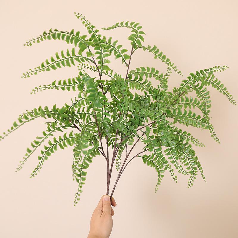 Simulated Long-branch Soft Rubber Fern Leaves, Mori Home Furnishing Hotel Wedding Decoration Fake Flower Green Plant Ornament