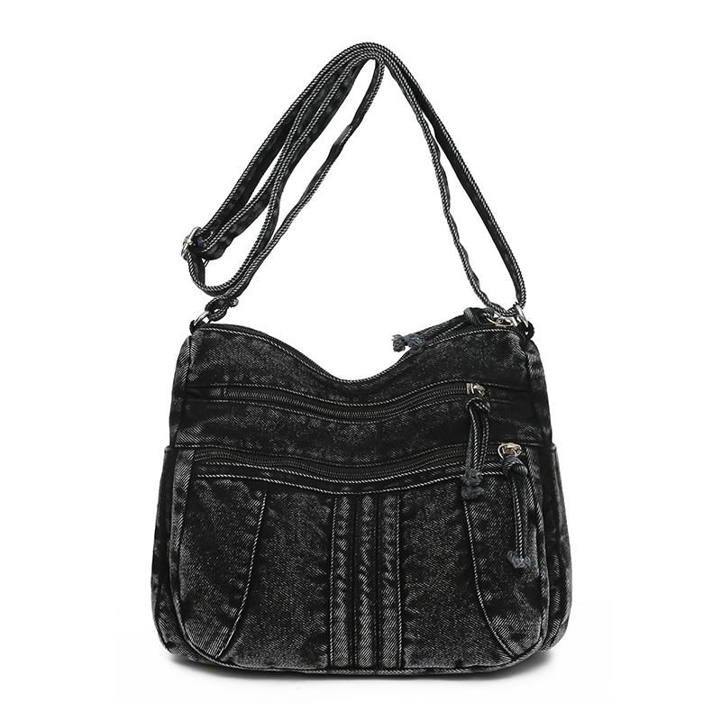 Jeanstasche Damen Große Kapazität Schulter Umhängetasche Mittleren Alters Muttertasche
