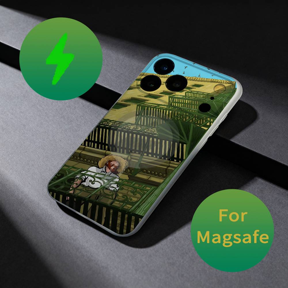Vintage Van Gogh Pattern Phone Case For iPhone 17,16,15,14,13,12,X,XS,Pro,Max,Plus,E,Air,Mini with Magsafe Magnetic Liquid TPU