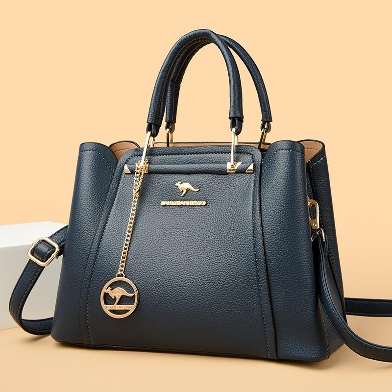 Women's Large Capacity Shoulder Bag with Multiple Compartments – Multi-Pocket Tote for Everyday Use