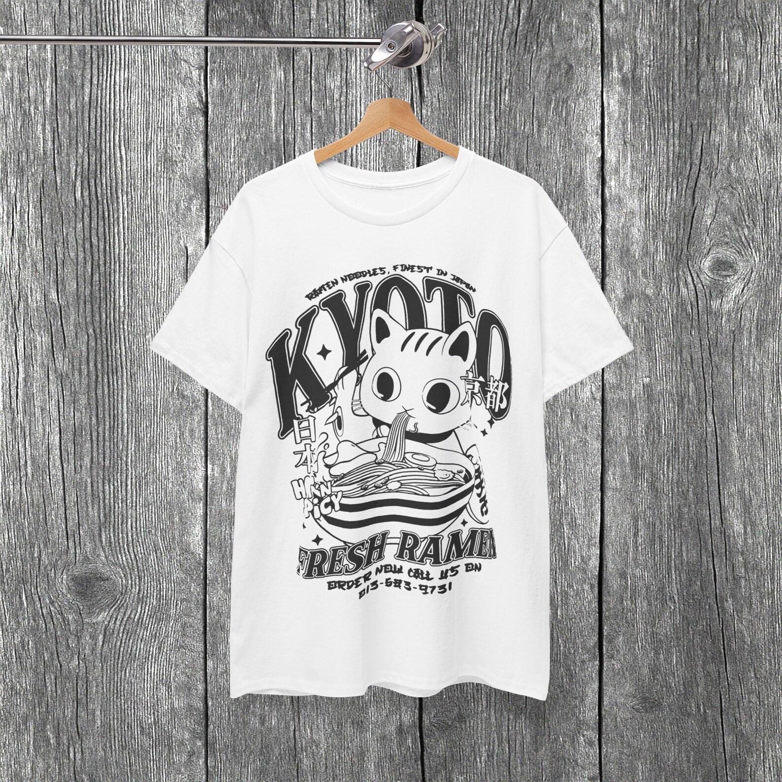 Ramen Cat Graphic Tee: Kawaii Anime Unisex T-Shirt 3XL