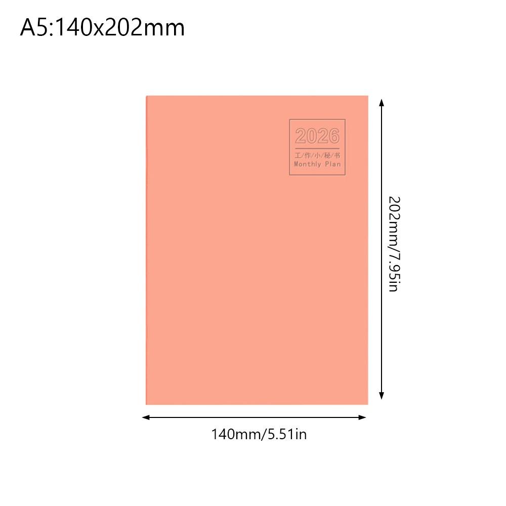 Work Efficiency Planner Notebook 24 Sheets Agenda Planner Portable 2026 Schedules Notebook  School