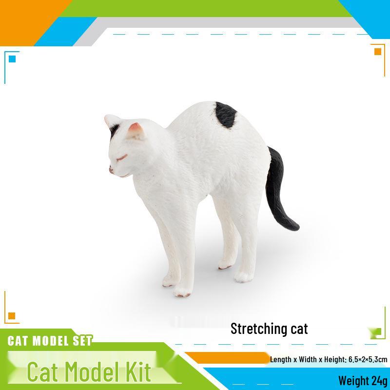 Cross-border Simulation Yin Yang Cat Model - Short-haired, Pastoral, and Persian Cat Figurines