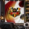 Wall Hanging Tapestry Belgium Football Print Cloth for Living Room Bedroom Home Decor