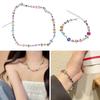 Heart Aesthetic Zircon Necklace Bead Chain Bracelet Clavicle Chain Women Girls Wedding Jewelry Party Birthday Gift