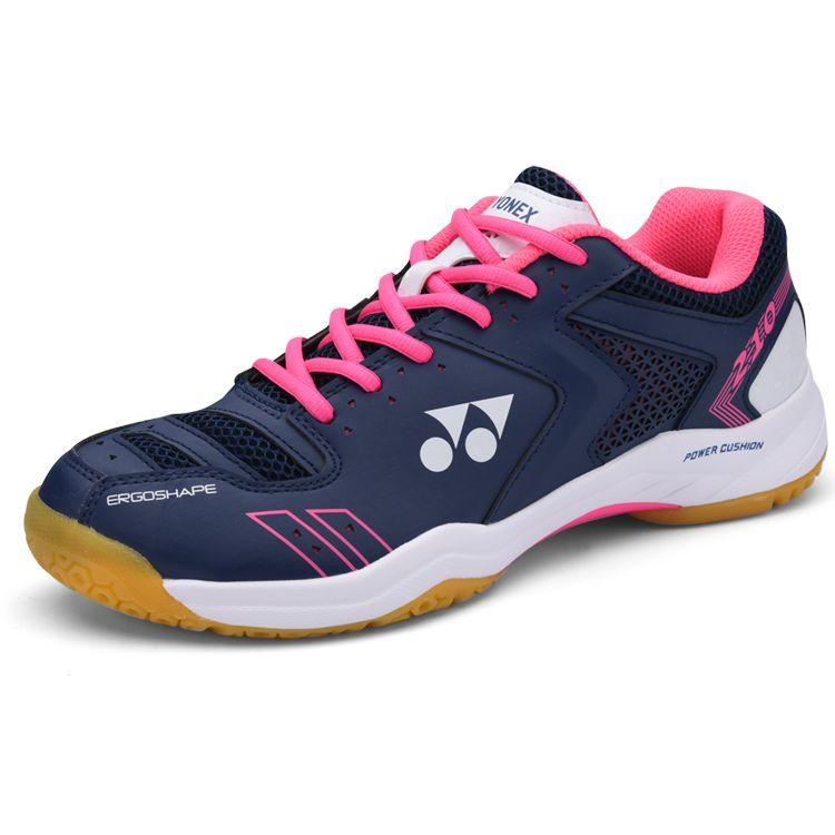 YONEX Scarpe da Badminton Power Cushion 210Cr Basse Unisex Blu Navy Rosa SHB210CR-675