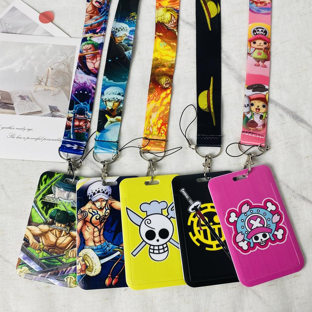 Porta badge portachiavi cartoni animati anime Laccetto da collo per tesserino Portacarte di credito anime Portachiavi Cinghie