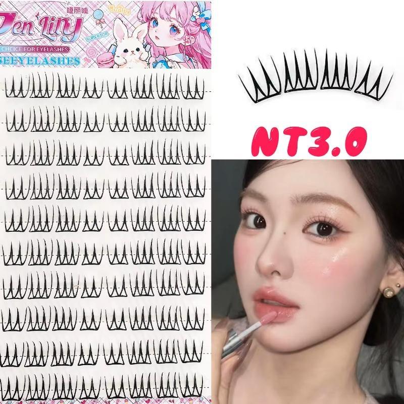 Stylish False Eyelashes Inspired Design Comic Fluffy Clustered Slender Self-Adhesive Segmented Lashes Perfect For Everyday