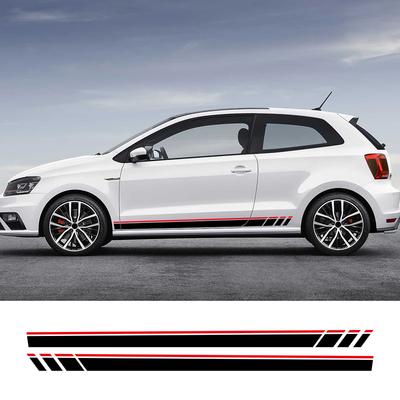 2 STUKS Autozijstickers Voor VW Volkswagen Polo 6R 6C 9N2 9J GTI Auto Modificatie PVC Racestijl Decals Auto Tuning Accessoires
