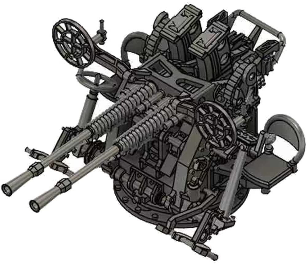 

Bunker Studio Japanese Navy Type 96 25mm Twin Machine Gun with Ring Early 4 Plastic Model BSTIJN35003 1/350 Sight, Model, Pieces, Parts,