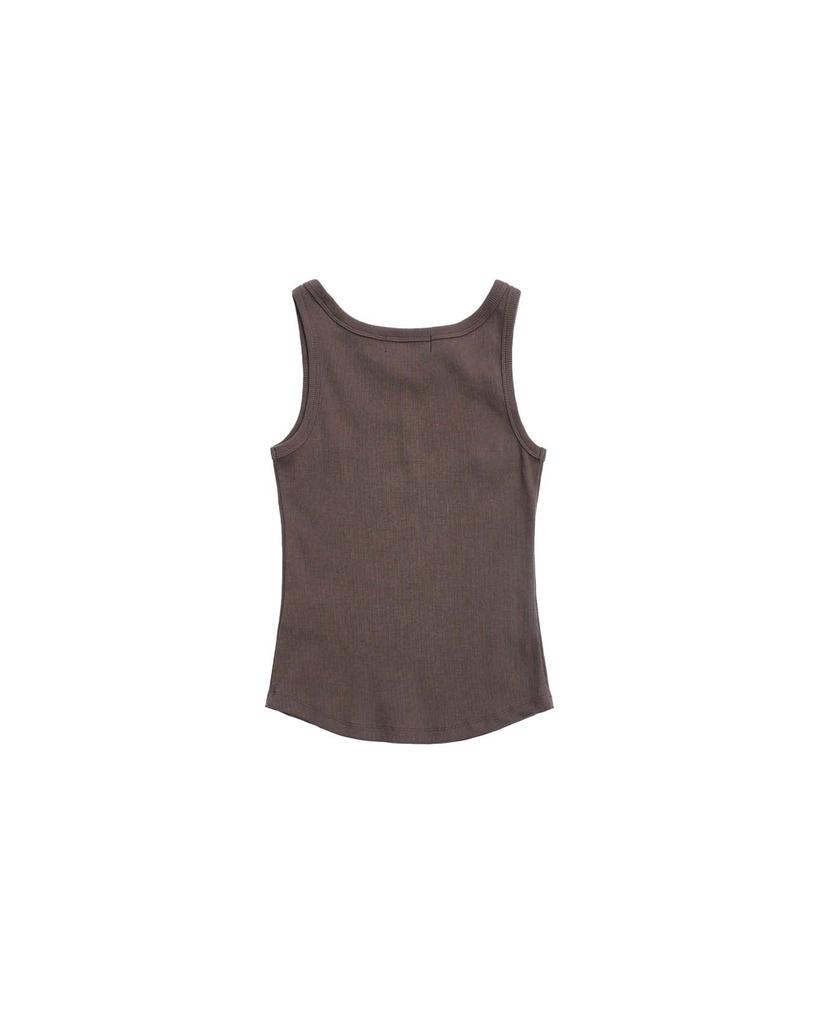 999Hyumeoniti Ribbed Basic Sleeveless (Brown)