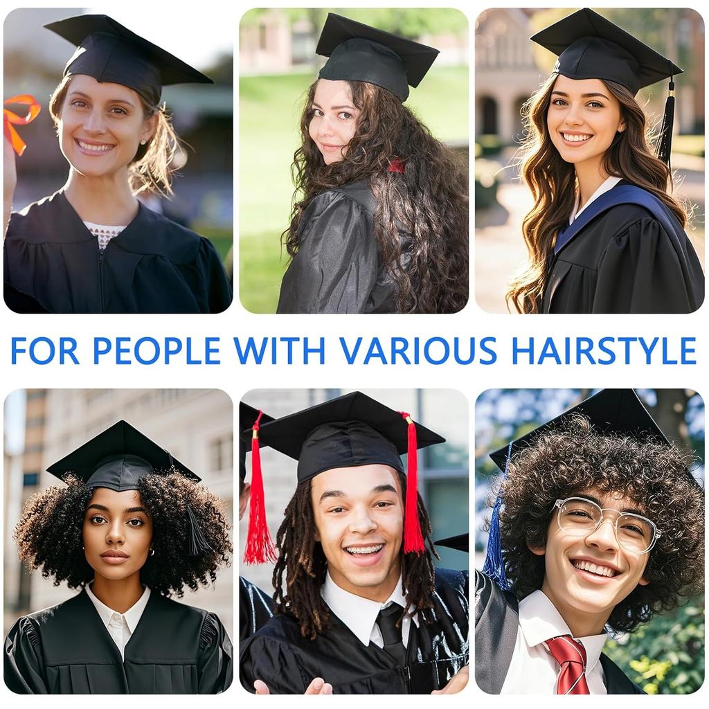 2/4Pcs Graduation Cap Headband, Anti-fall Firm Hair Band for Graduation Cap, Graduation Gifts Hat Insert Accessories for Graduates, Students, Women