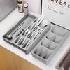 Kitchen Drawer Organizer Tray,Drawer Organiser,Cutlery Tray,Expandable Utensil Tray for Kitchen,Compact Plastic Storage Organisation for Spoons