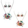 Charming Crab Jewelry Set Featuring Stylish Alloy Necklace And Earrings For Women