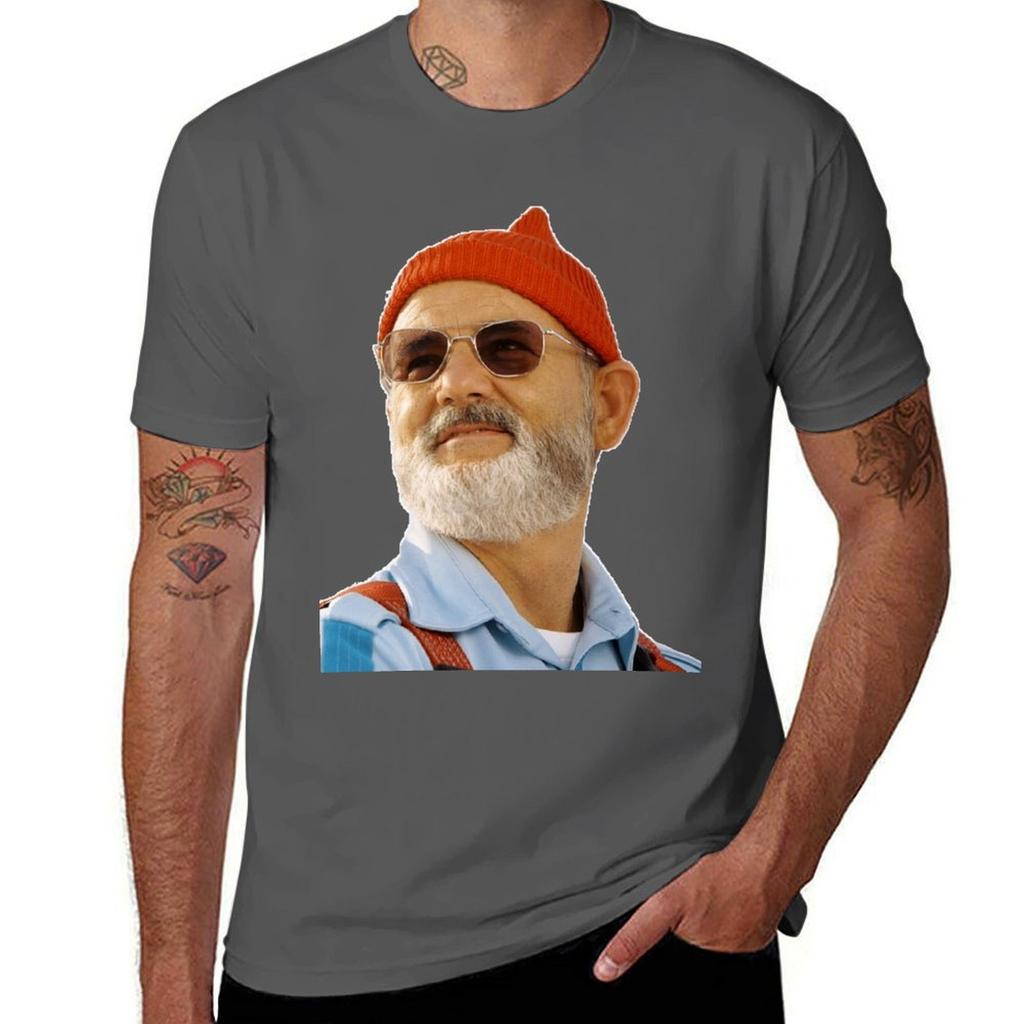 Steve Zissou Tshirt Plus Size Workout Short Sleeve Top