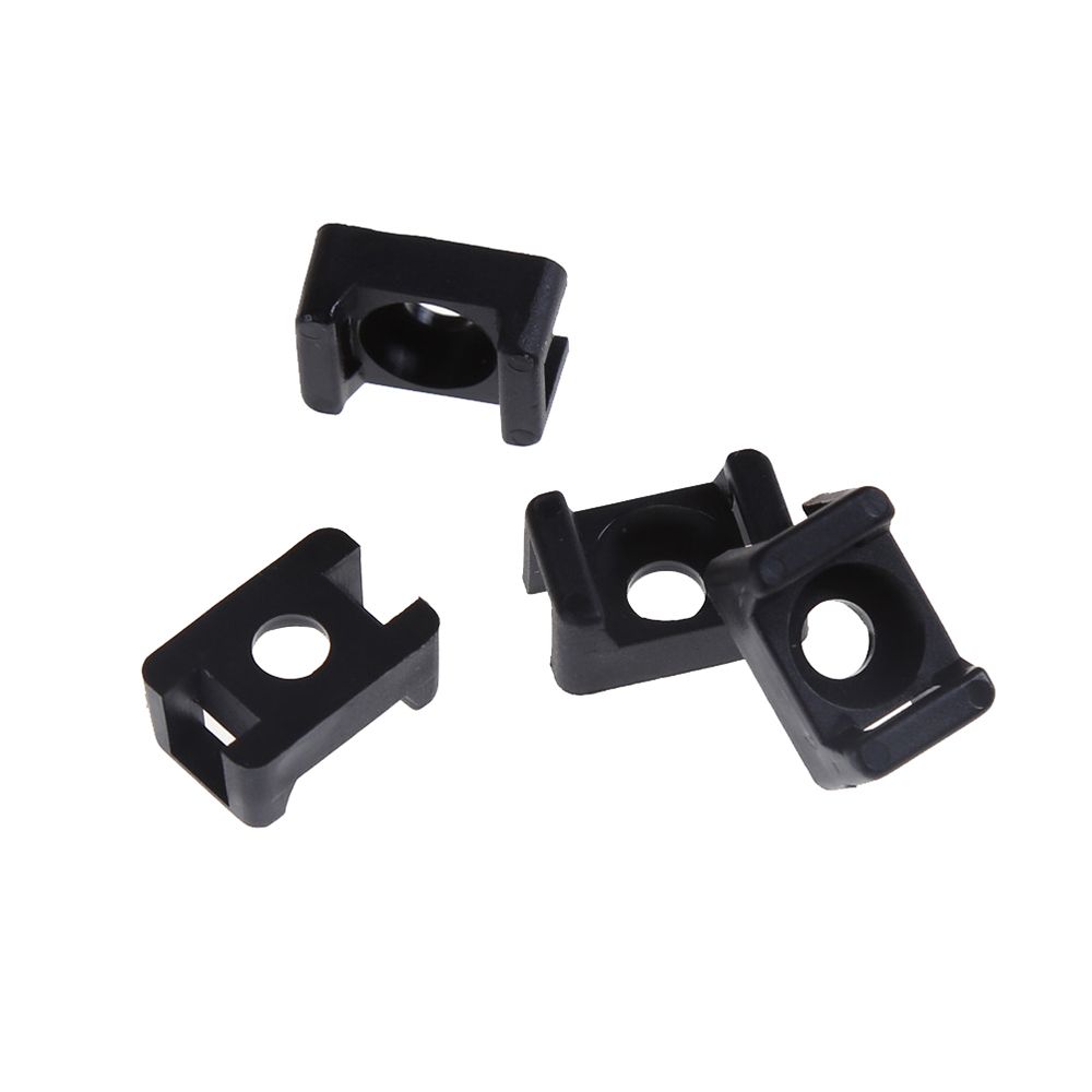 Black 4.5mm Cable Tie Base Saddle Type Mount Wire Holder