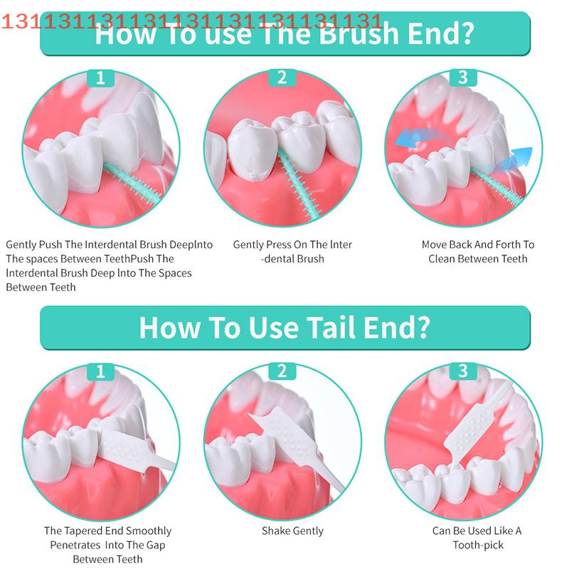 200 Pcs Super Soft Dental Cleaning Teeth Cleaner Floss Toothpicks Oral Care Tools for Better Smile Silicone Interdental Brush