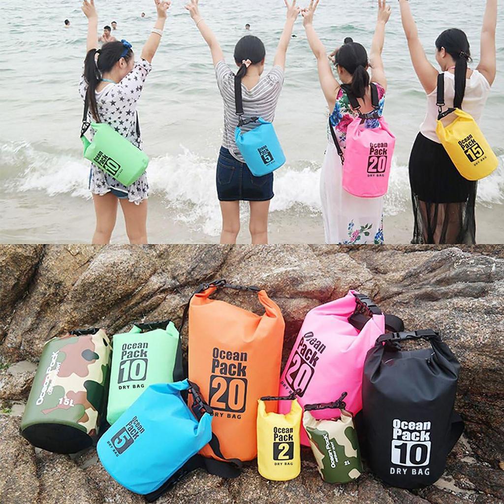Durable Waterproof PVC Dry Bag: Foldable Portable Swimming & Rafting Storage with Buckle