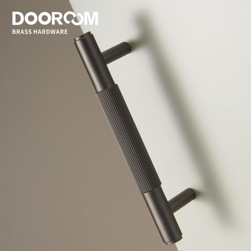 Dooroom Brass Stripe Furniture Handles Modern Brass Grey Wardrobe Dresser Cupboard Cabinet Drawer Shoe Box Wine Bar Pulls Knobs