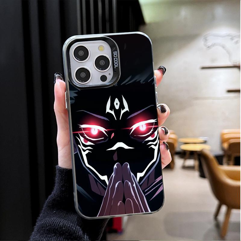 Anime Jujutsu Kaisen Satoru Gojo Beschichtetes Handyhülle Für iPhone 17 Air 16 e 15 14 13 12 11 Pro Max Plus Mini SE 2020 2022 Hülle
