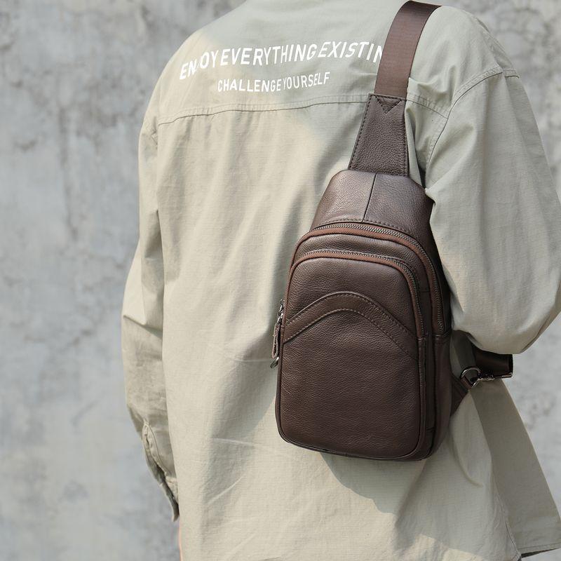 

Атлетичный K-стиль Tide Верхний слой Воловья кожа Сумка-мессенджер