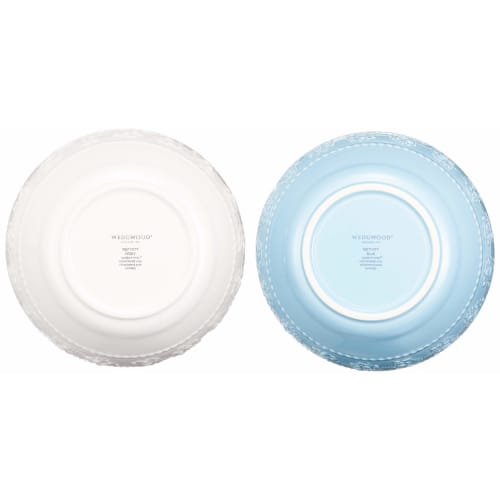 [Officially Imported] Wedgwood Festivity Pair Bowls, 15cm, Ivory and Blue, Wedding Gift, 1053887