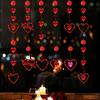 3 Bucăți Lumini Cortină Inimă cu Ventuze Lampă Portabilă Iubire Lumini Fereastră de Ziua Îndrăgostiților cu Telecomandă Iluminat Festiv Romantic