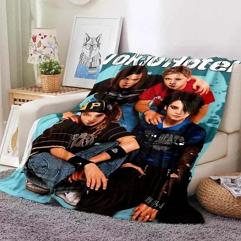 Tokio Hotel Band Retro Printed Blanket Warm Blanket Flannel Soft and Comfortable Blanket Home Travel Bedding Birthday Gift