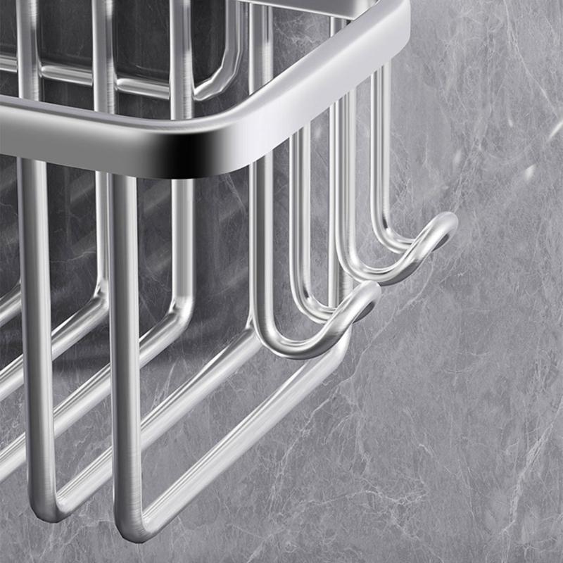 Duschhylla utan borrning Enkel installation Duschhållare Schampoförvaringsställ Rostbeständig Duschhylla Ställ Hem